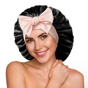 YFONG 100% 22 Momme Mulberry Silk Bonnet for Sleeping Women, Larger Double Layer